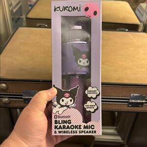 Kuromi Purple Blinged Out Bluetooth Karaoke Mic & Wireless Speaker NIB